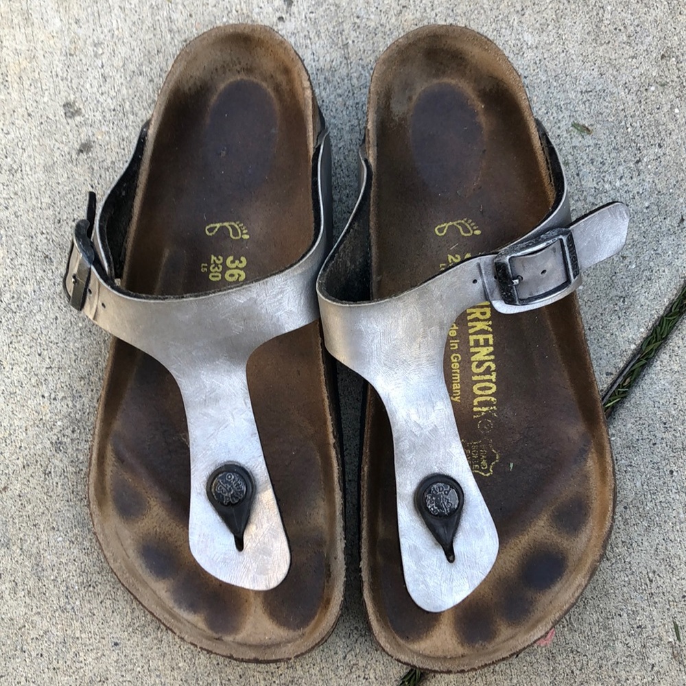 Birkenstock Papillo silver sandals 36